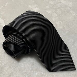BOSS Hugo Boss Black and Gray Striped 57” Tie